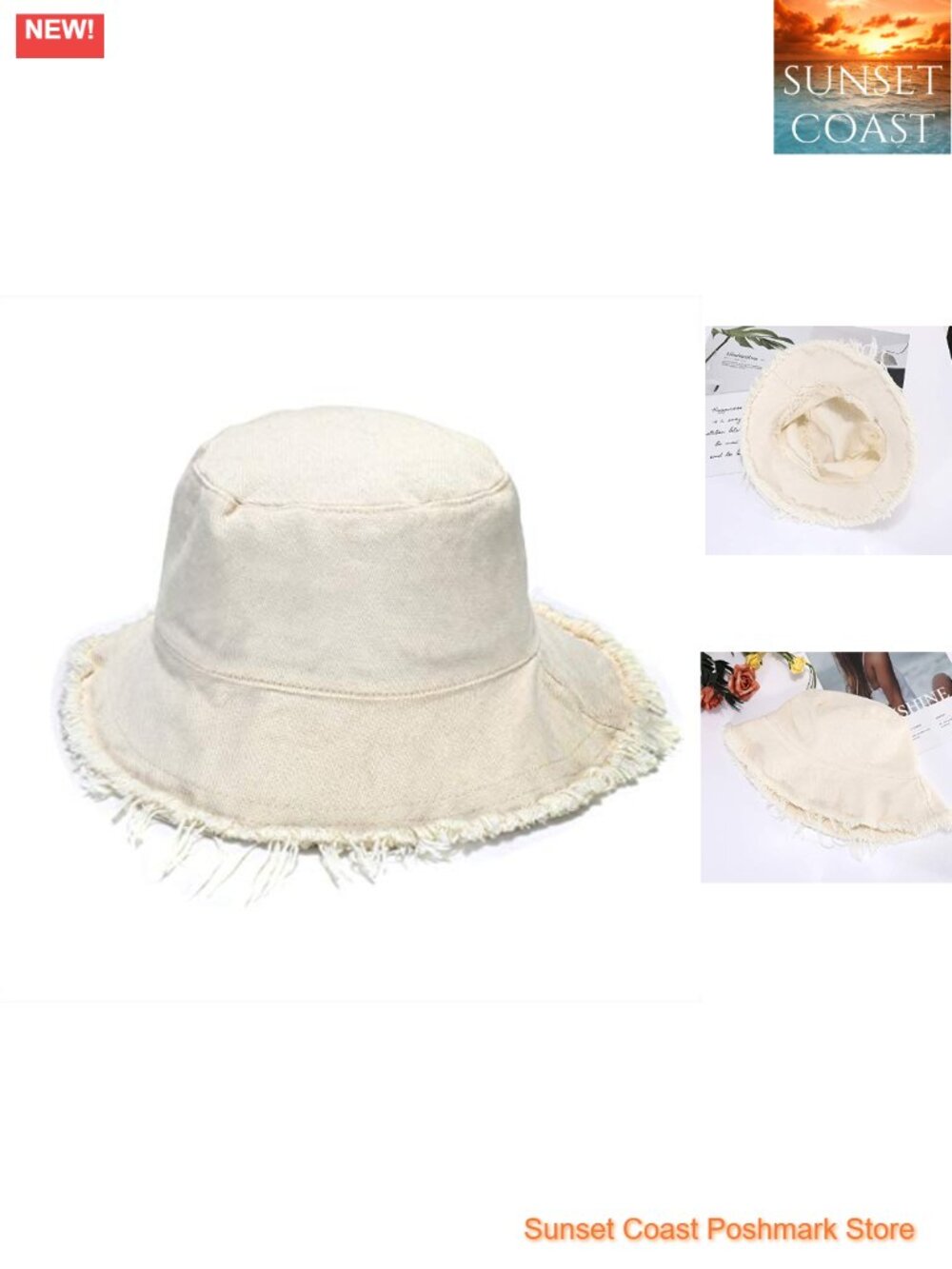 Women's Wide Brim Cotton Linen Bucket Sun Hat UPF 50+ Foldable Beach Travel